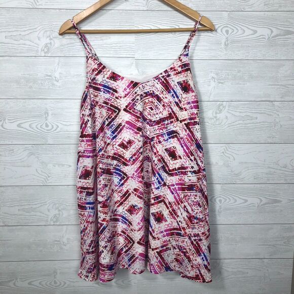 Show Me Your Mumu Women's Printed Mini Dress Tunic Spaghetti Straps Size Medium - Picture 2 of 6